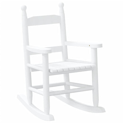 Rocking Chairs for Children 2 pcs White Solid Wood Poplar