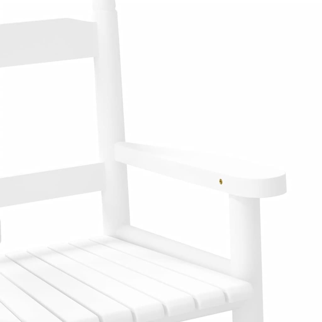 Rocking Chairs for Children 2 pcs White Solid Wood Poplar