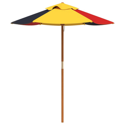 Garden Umbrella for Kids with Wooden Pole Ø120x140 cm