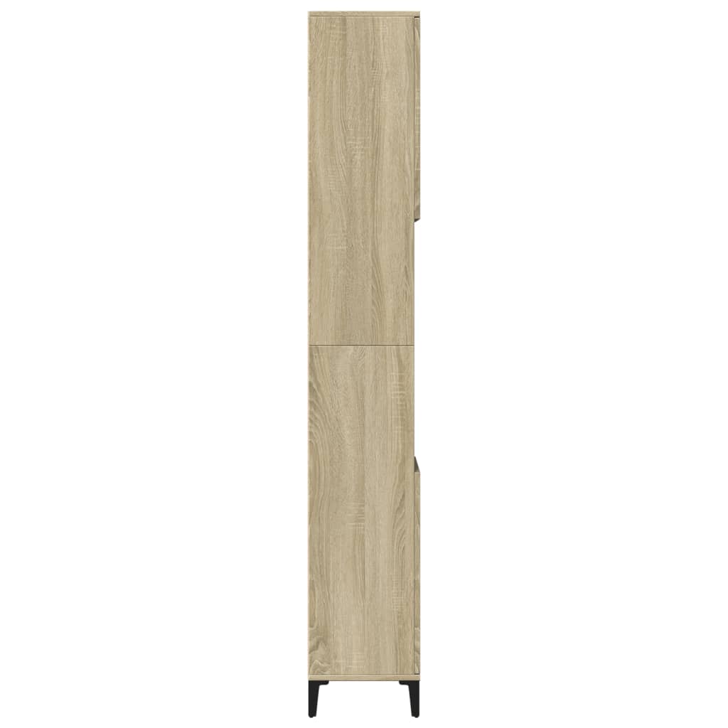 Bathroom Cabinet Sonoma Oak 30x30x190 cm Engineered Wood