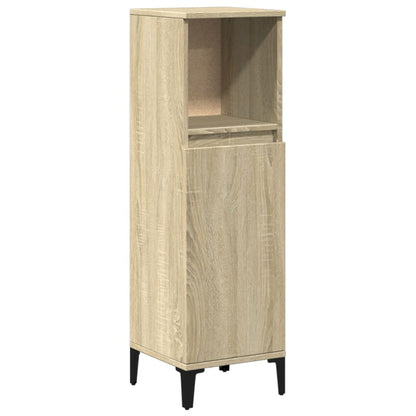 Bathroom Cabinet Sonoma Oak 30x30x100 cm Engineered Wood