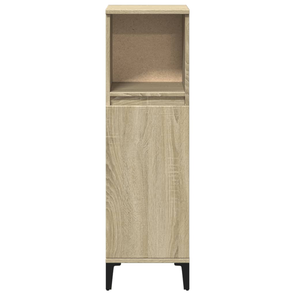 Bathroom Cabinet Sonoma Oak 30x30x100 cm Engineered Wood