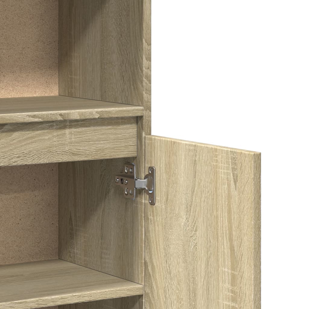 Bathroom Cabinet Sonoma Oak 30x30x100 cm Engineered Wood