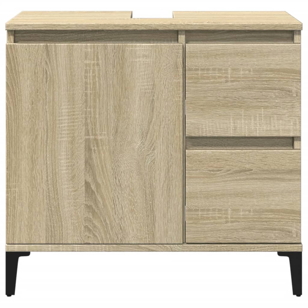 Bathroom Cabinet Sonoma Oak 65x33x60 cm Engineered Wood