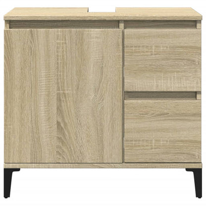 Bathroom Cabinet Sonoma Oak 65x33x60 cm Engineered Wood