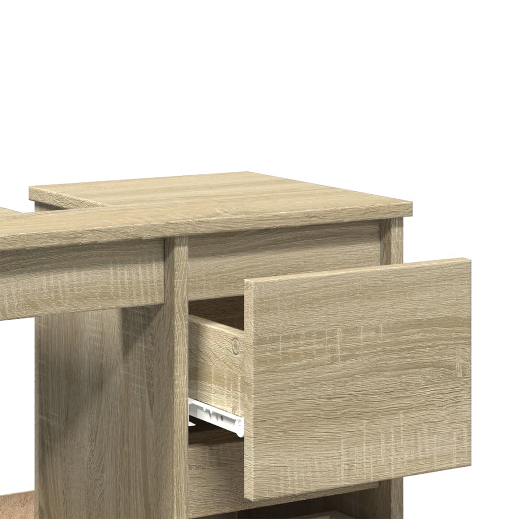 Bathroom Cabinet Sonoma Oak 65x33x60 cm Engineered Wood