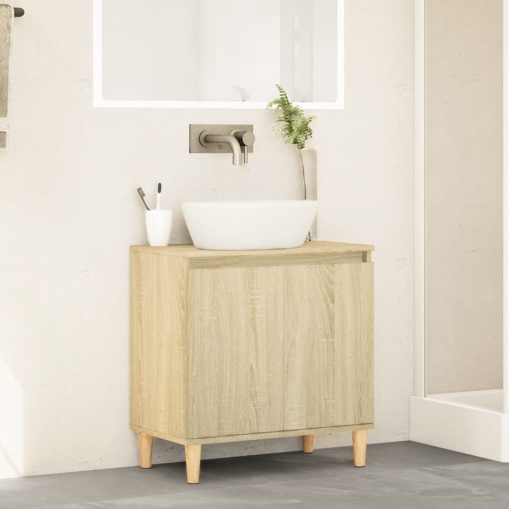 Sink Cabinet Sonoma Oak 58x33x60 cm Engineered Wood