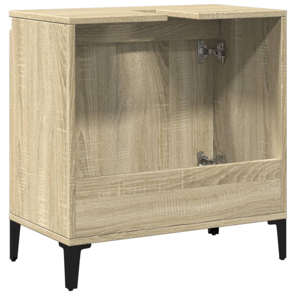 Sink Cabinet Sonoma Oak 58x33x60 cm Engineered Wood