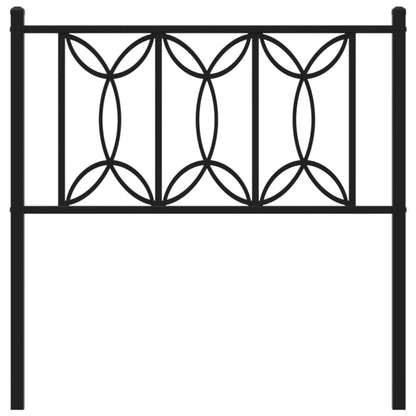 Metal Headboard Black 80 cm