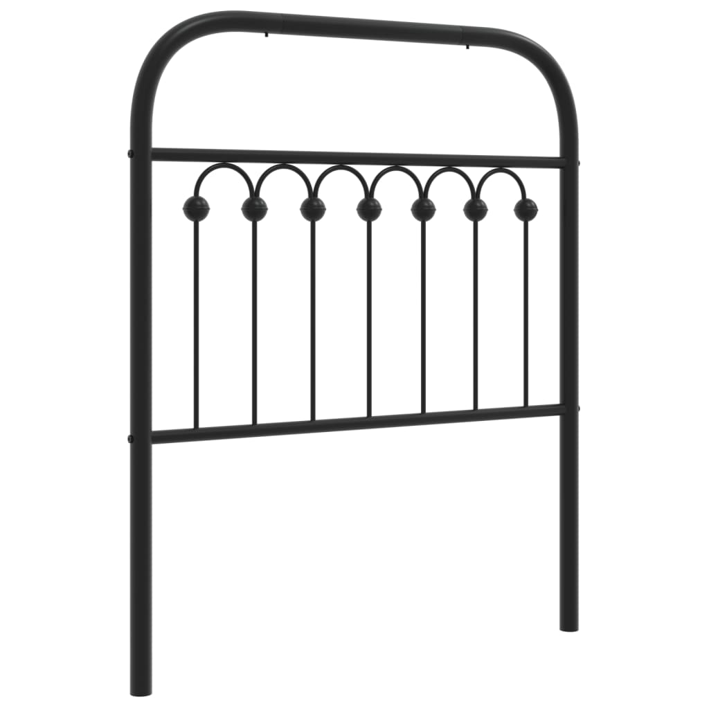 Metal Headboard Black 75 cm