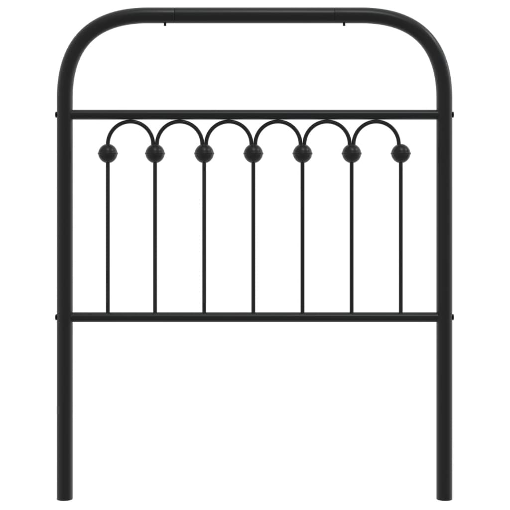 Metal Headboard Black 75 cm