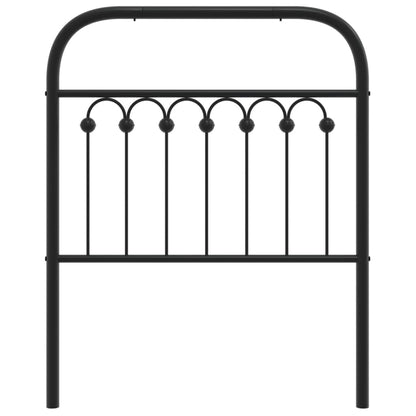 Metal Headboard Black 75 cm