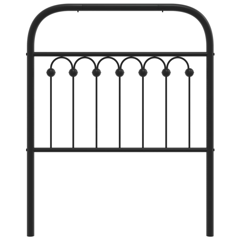 Metal Headboard Black 80 cm