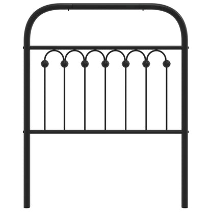 Metal Headboard Black 80 cm