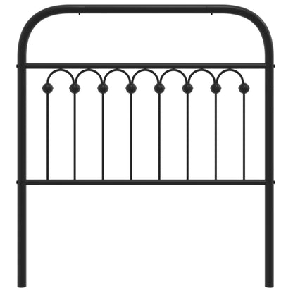 Metal Headboard Black 90 cm