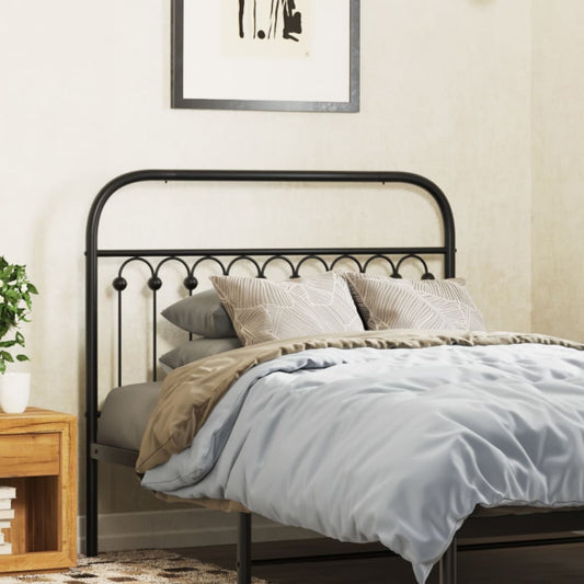 Metal Headboard Black 107 cm