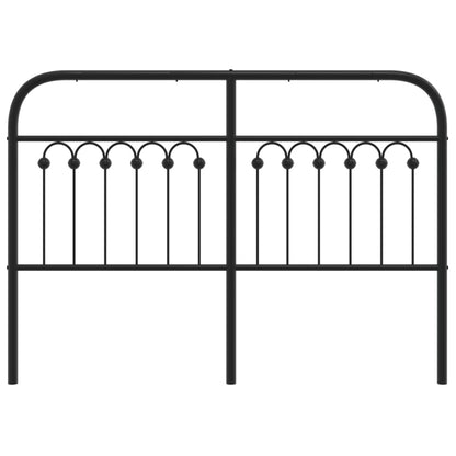 Metal Headboard Black 135 cm