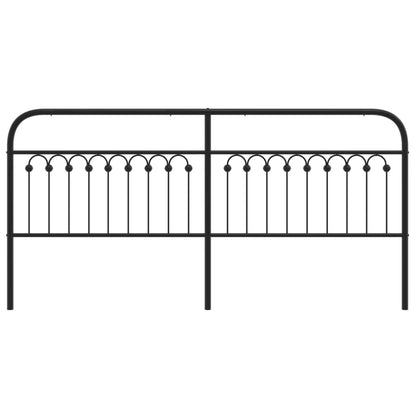 Metal Headboard Black 193 cm