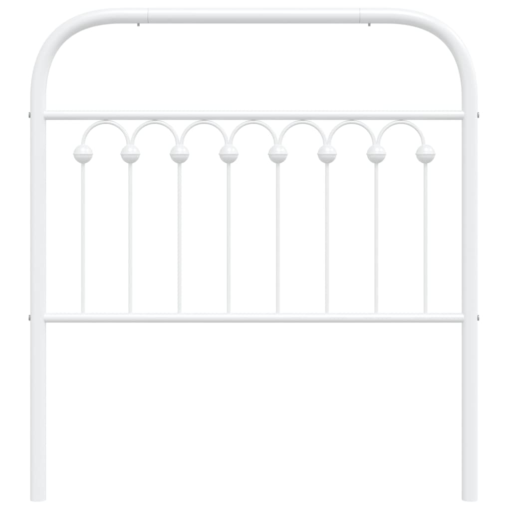 Metal Headboard White 90 cm