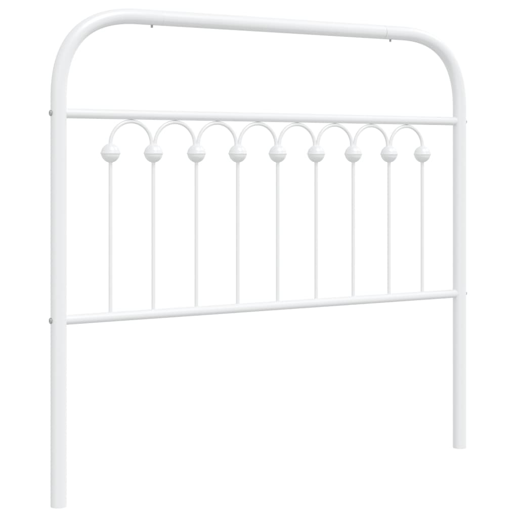 Metal Headboard White 100 cm