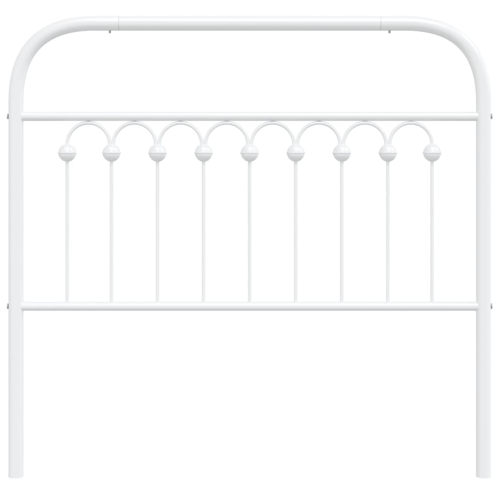 Metal Headboard White 100 cm