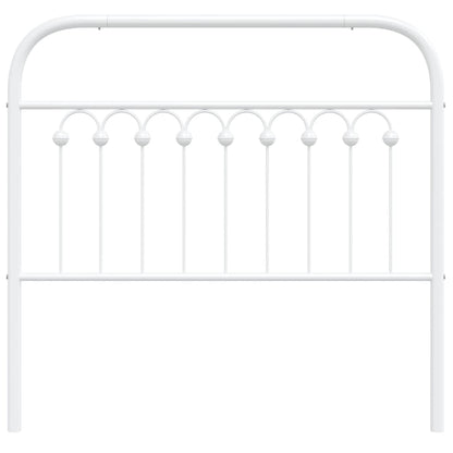 Metal Headboard White 100 cm