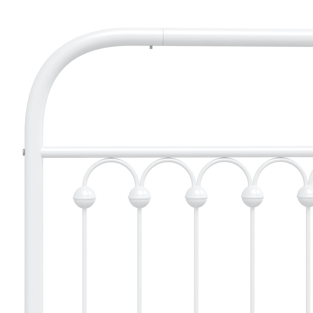 Metal Headboard White 100 cm