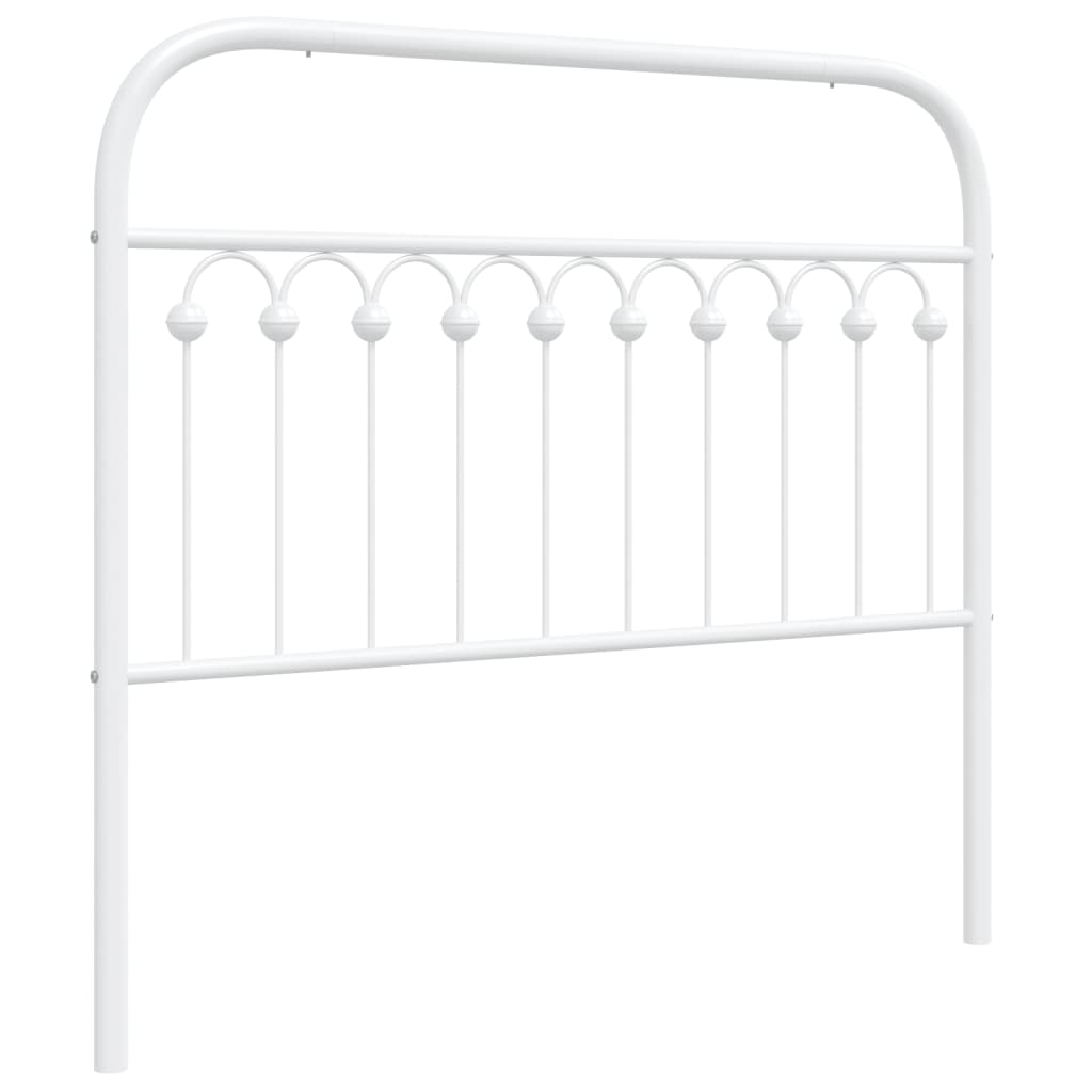 Metal Headboard White 107 cm