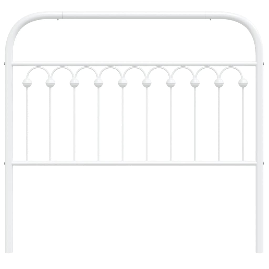 Metal Headboard White 107 cm