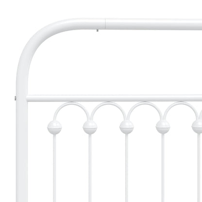 Metal Headboard White 107 cm