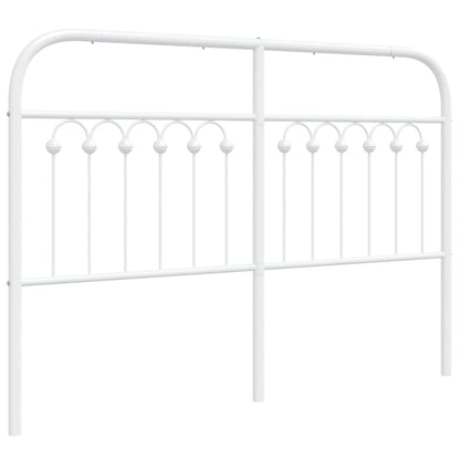 Metal Headboard White 135 cm