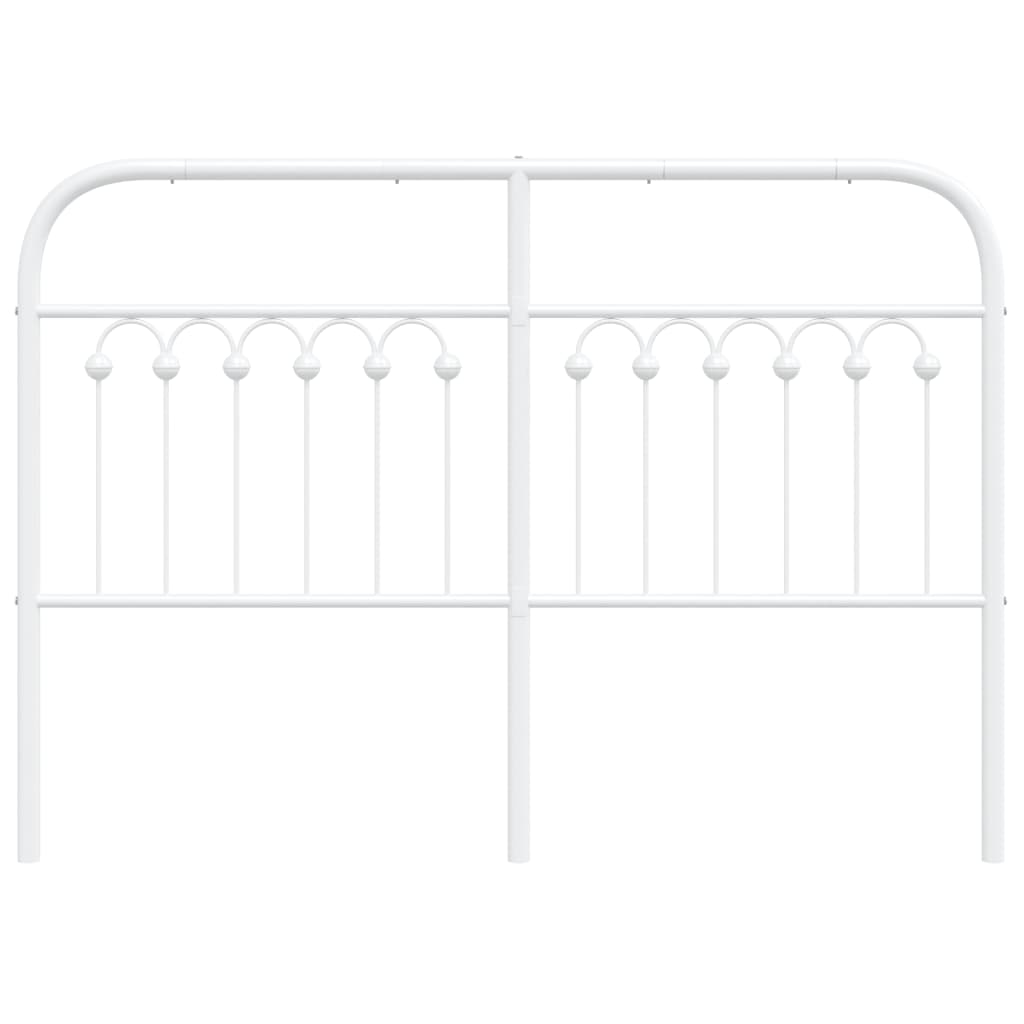 Metal Headboard White 135 cm