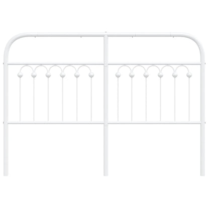 Metal Headboard White 135 cm