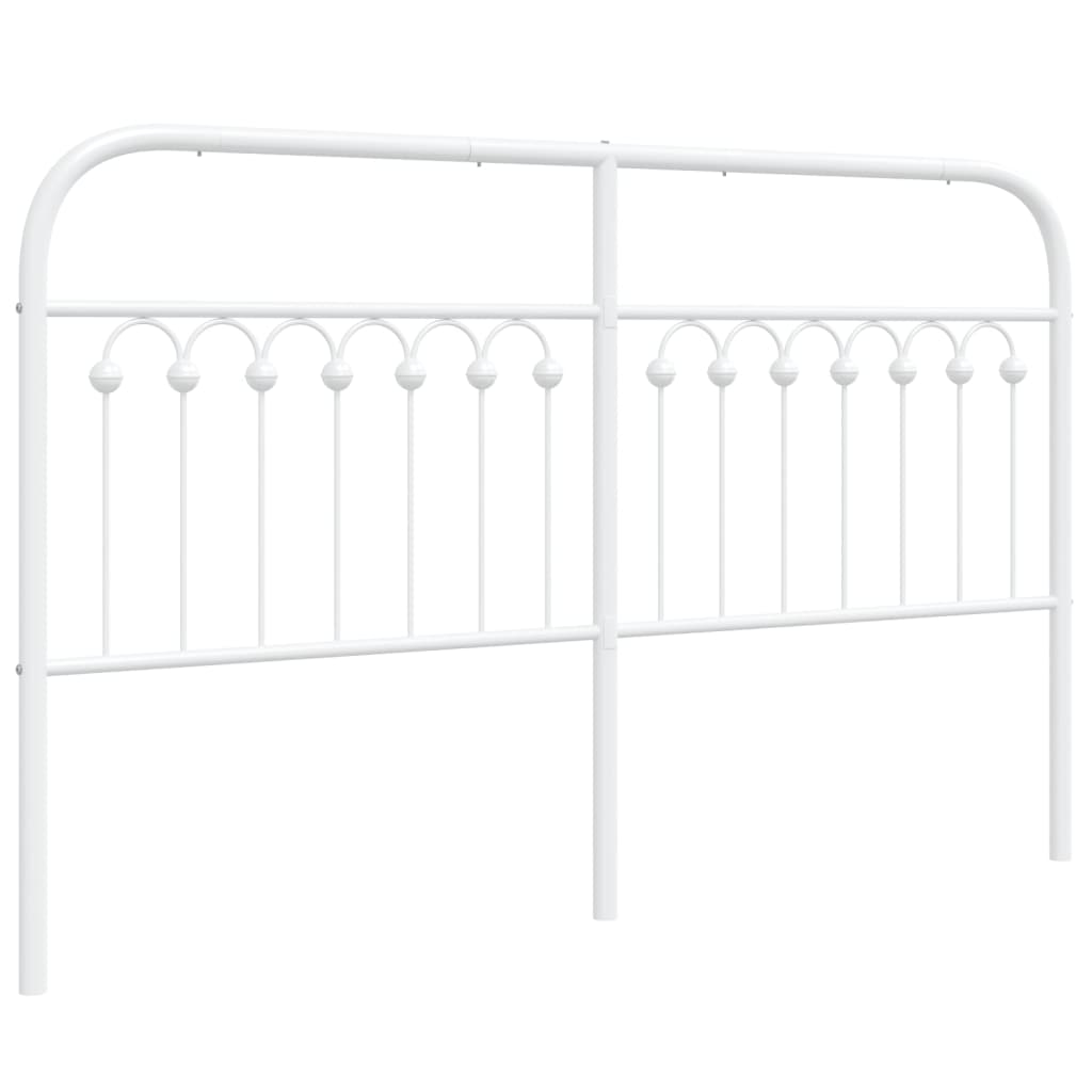 Metal Headboard White 150 cm