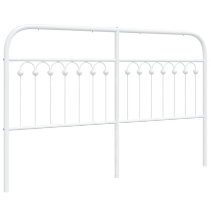 Metal Headboard White 150 cm