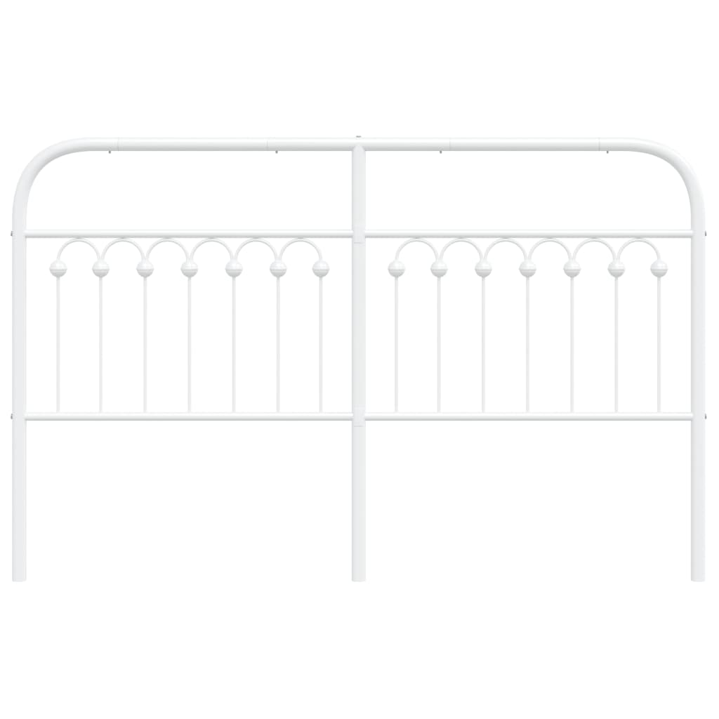 Metal Headboard White 150 cm