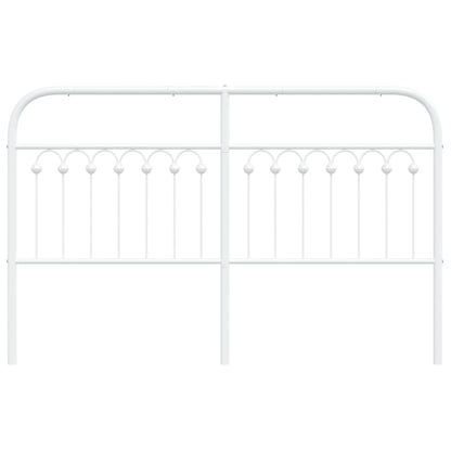 Metal Headboard White 150 cm