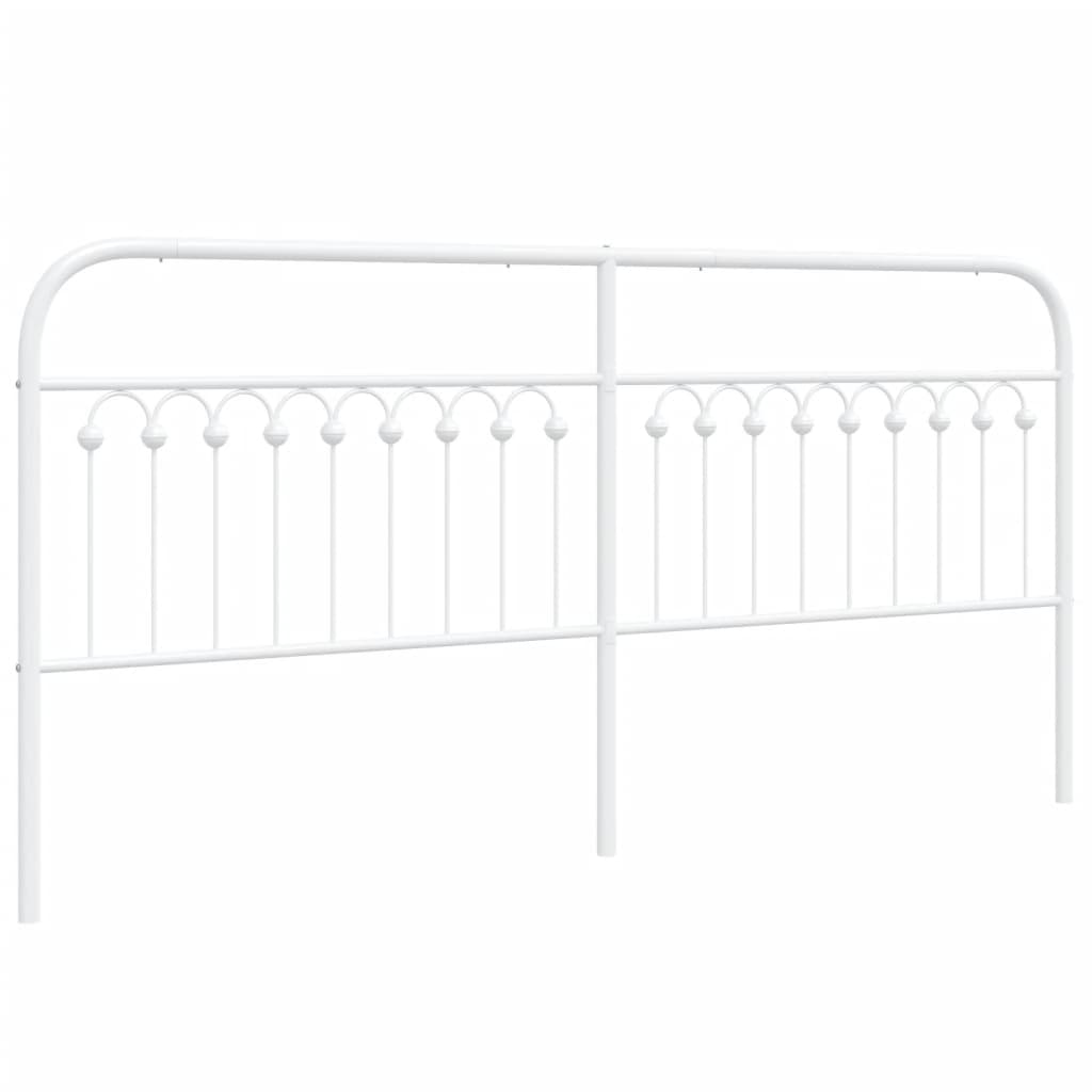 Metal Headboard White 193 cm