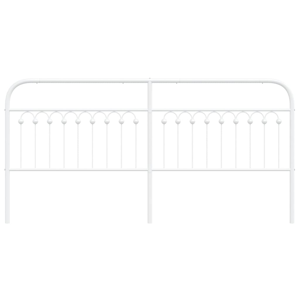 Metal Headboard White 193 cm