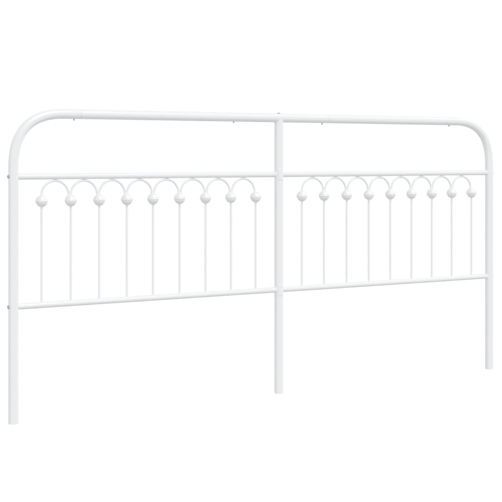 Metal Headboard White 200 cm