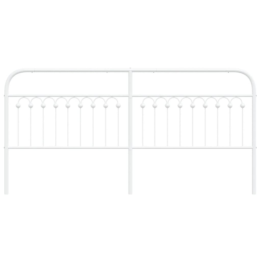 Metal Headboard White 200 cm