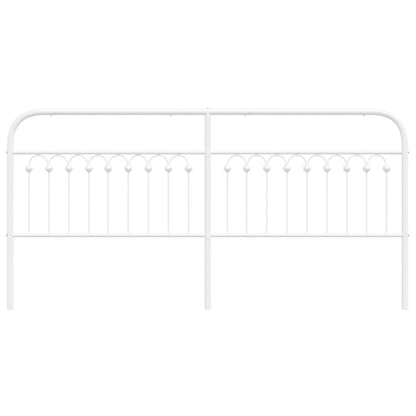 Metal Headboard White 200 cm