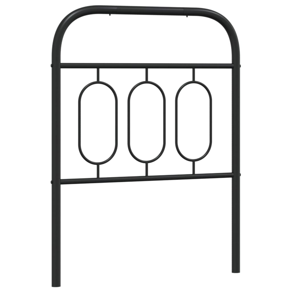 Metal Headboard Black 75 cm