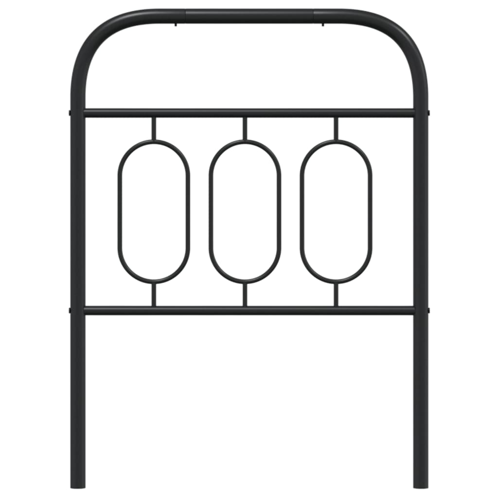 Metal Headboard Black 75 cm