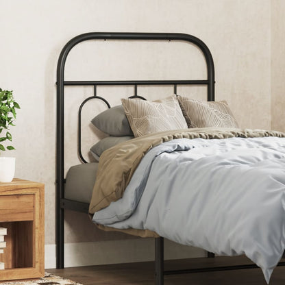 Metal Headboard Black 75 cm