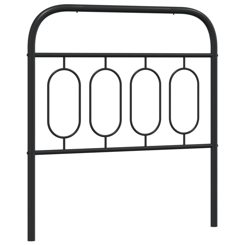 Metal Headboard Black 90 cm