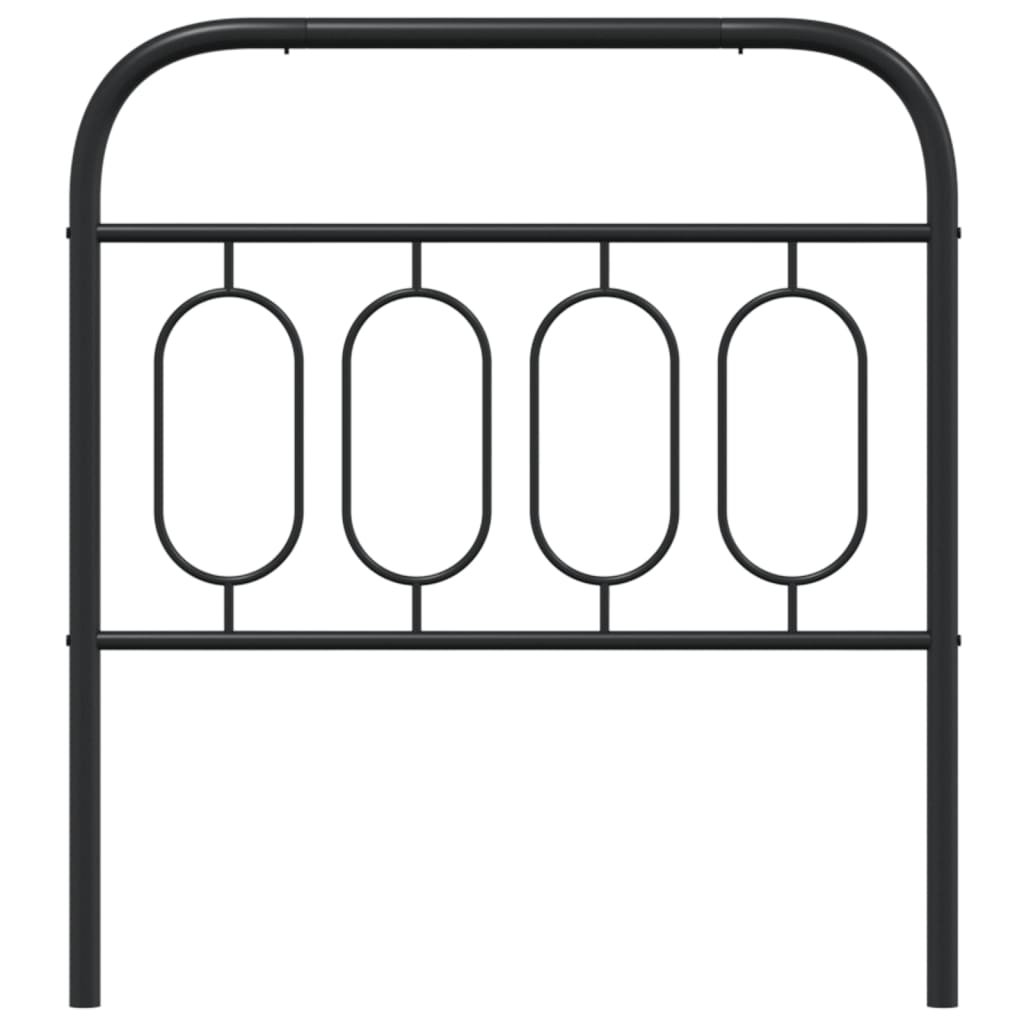 Metal Headboard Black 90 cm