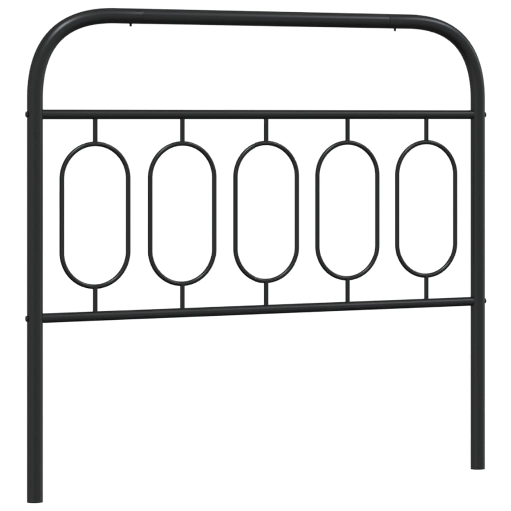 Metal Headboard Black 100 cm