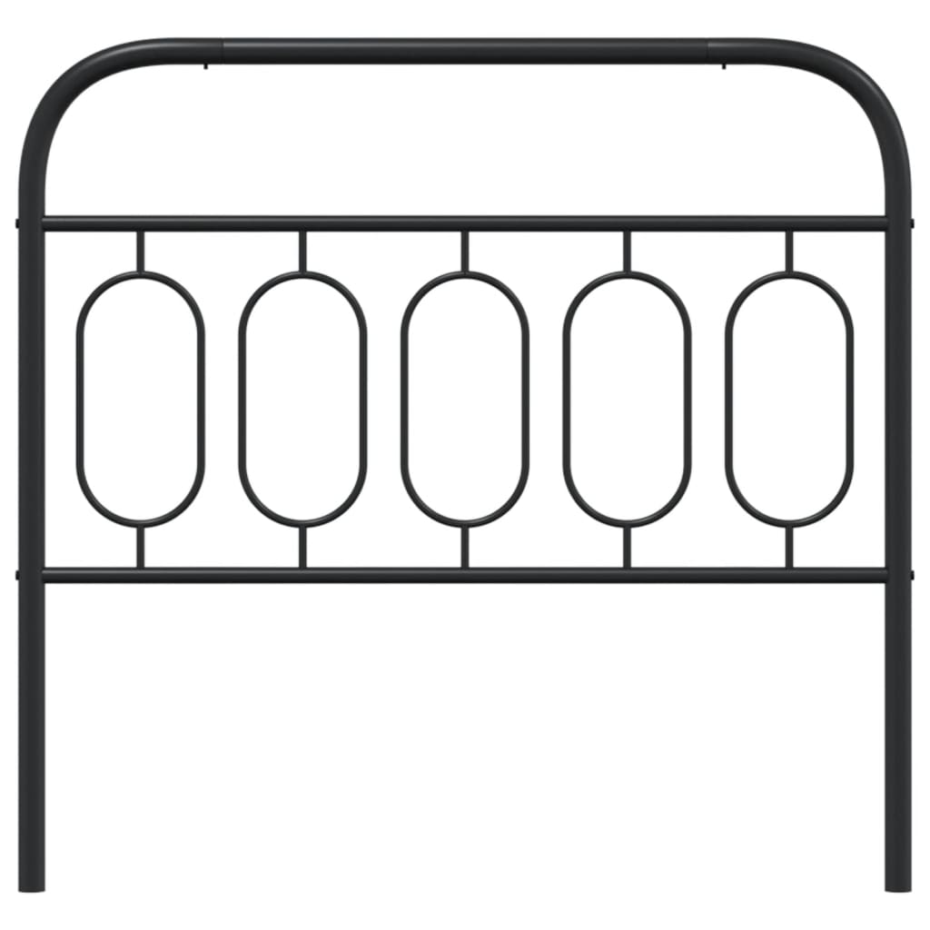 Metal Headboard Black 107 cm