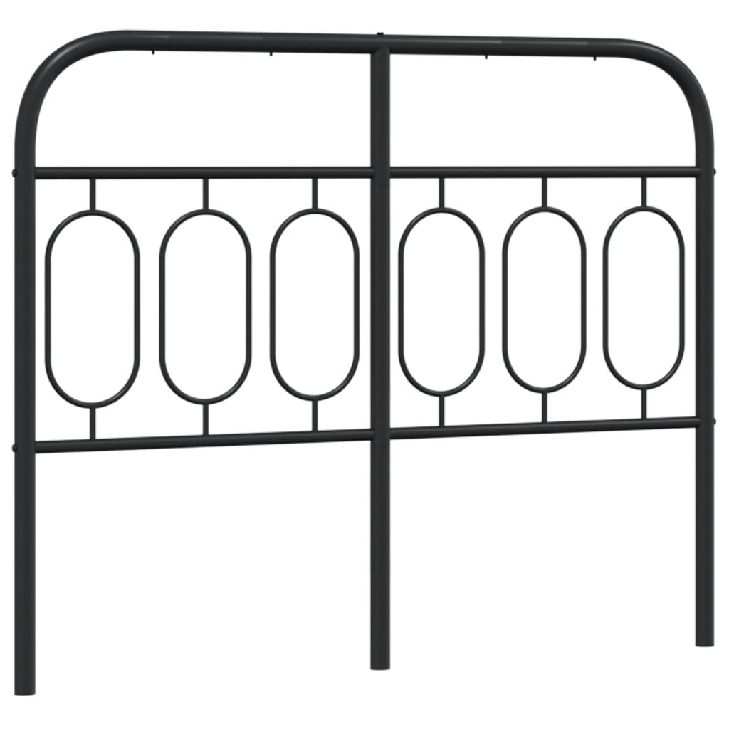 Metal Headboard Black 120 cm